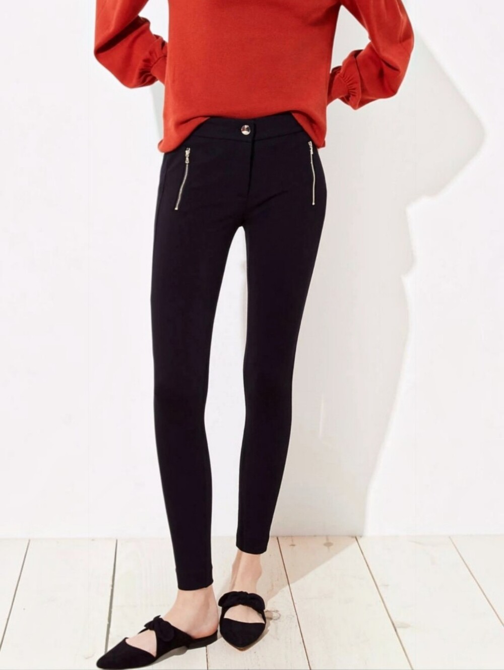 Loft (Ann Taylor?) Zipper Ponte Leggings